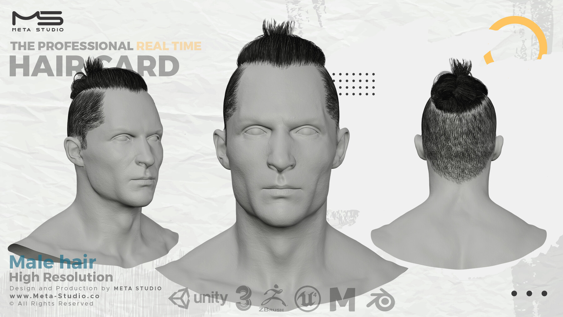 ArtStation - Male Hair Part 5 - Professional Realtime Hair card | Game Assets ArtStation - Male Hair Part 5 - Professional Realtime Hair card | Game Assets