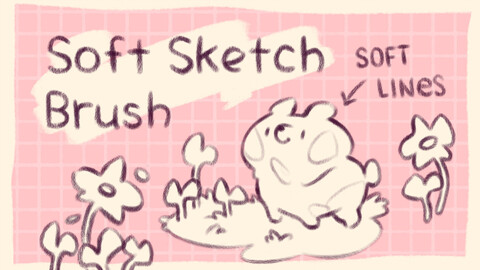 Soft Sketch Brush · Free Procreate brush