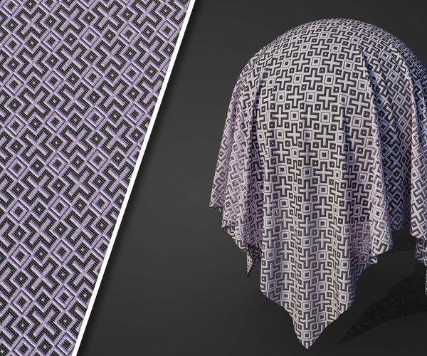 ArtStation - 50 Lace Fabric Trim Texture +SBSAR