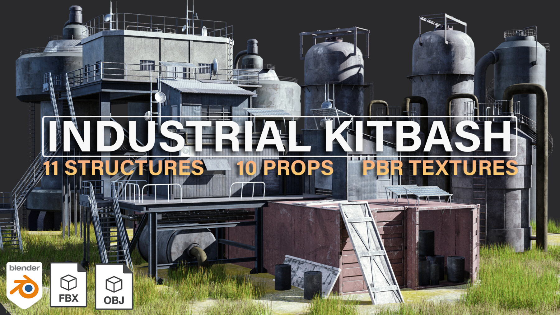 ArtStation Industrial Kitbash Game Assets