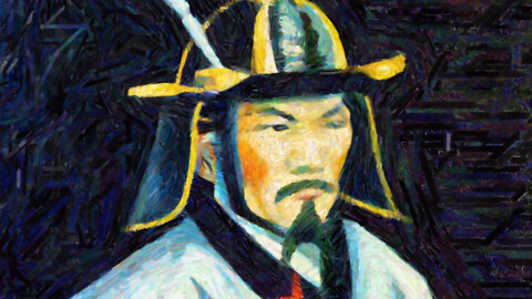 Japanese warrior portrait