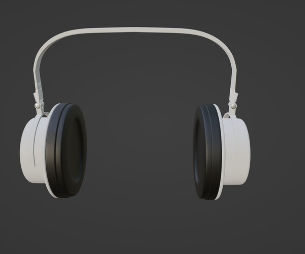 ArtStation White headphones with black ear pads Resources