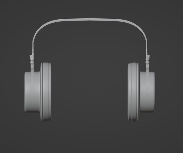 ArtStation White headphones with black ear pads Resources