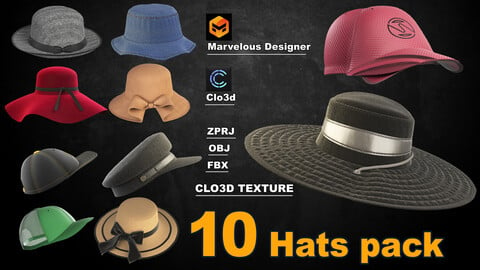 3D Hats pack