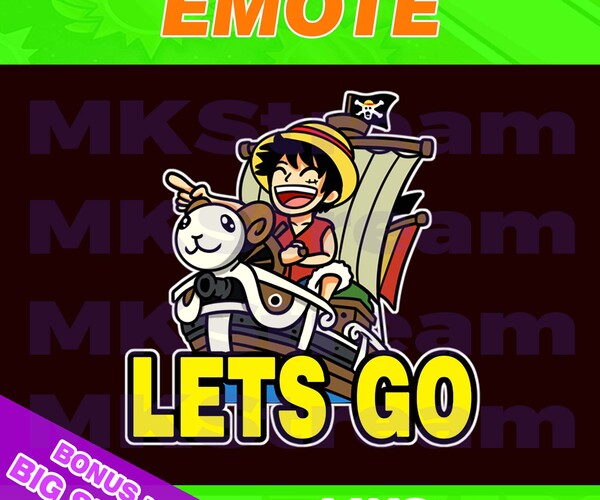 ArtStation - Twitch emotes luffy going merry lets go | Artworks