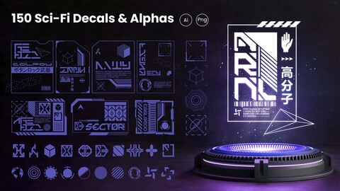 150 Sci-Fi Decals & Alphas Vol.01