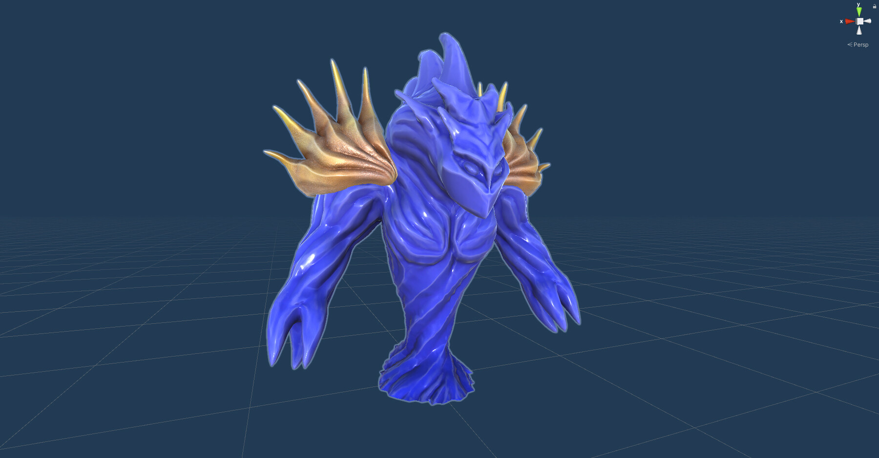 ArtStation - Low-poly model of the character Water Elemental | Game Assets