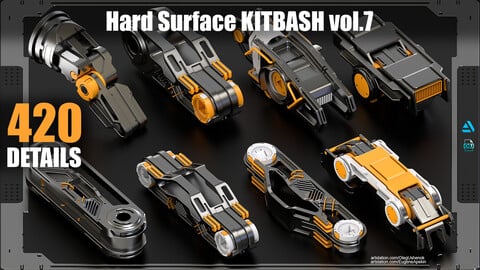 Hard Surface KitBash Vol 7 420 DETAILS