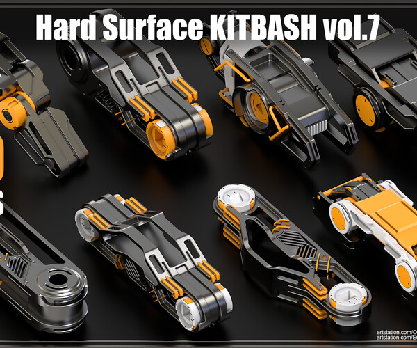 ArtStation - Hard Surface KitBash Vol 7 420 DETAILS | Resources