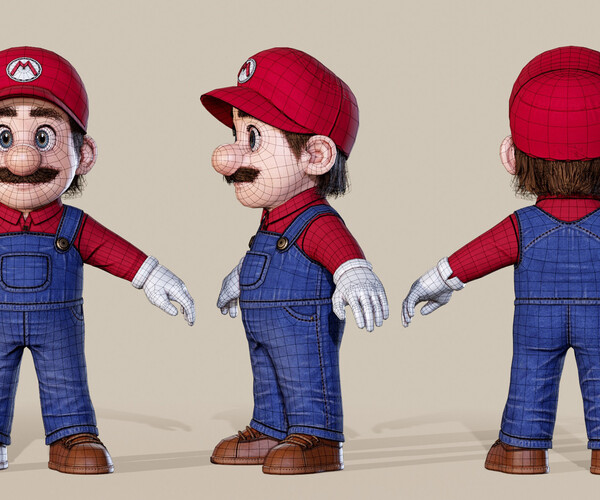 ArtStation - Super Mario Model, Mario, character, 3d model (Low Poly ...