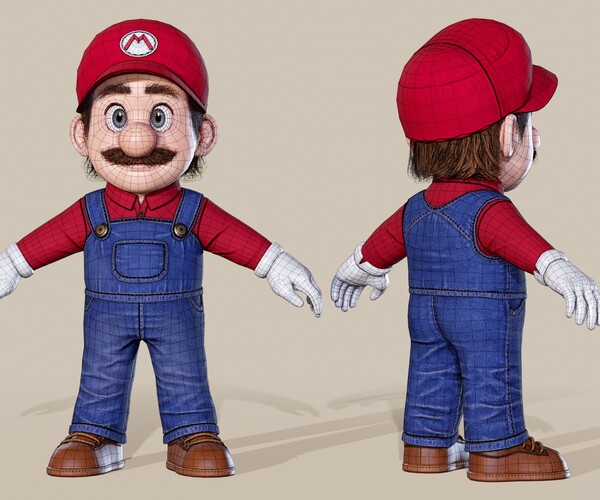 ArtStation - Super Mario Model, Mario, character, 3d model (Low Poly ...