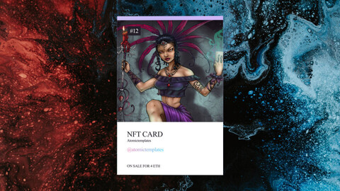 3D NFT Trading card template V2