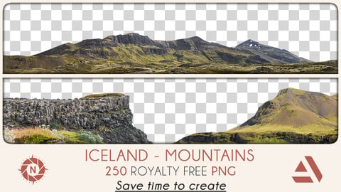 PNG Photo Pack - Iceland - Moutains