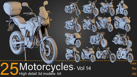 25- Motorcycles- Vol 14- 3d models-max.fbx.obj