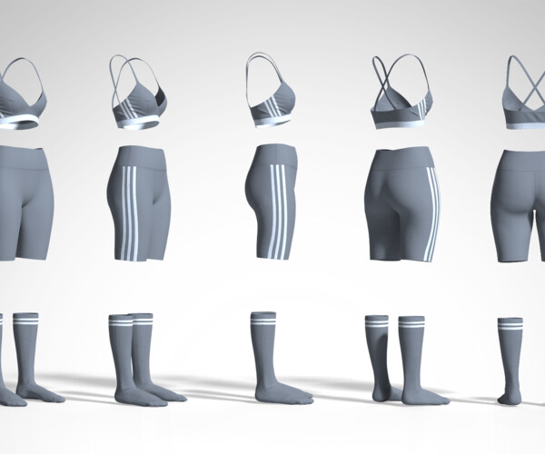 ArtStation - Workout outfit for Women (Training suit) | Resources