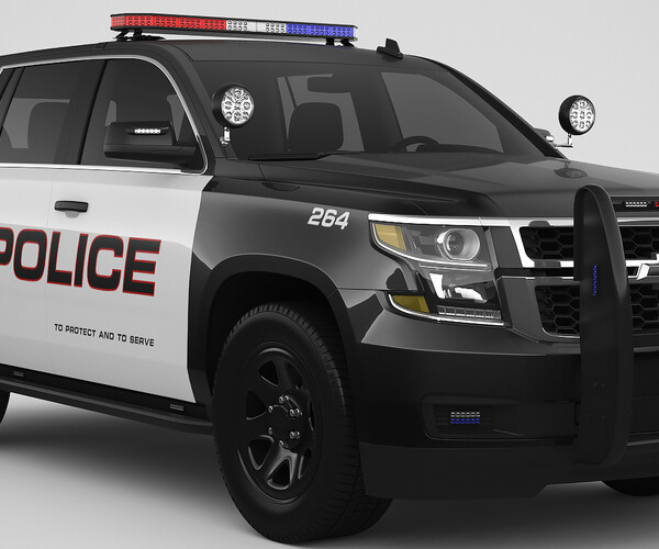 ArtStation - Chevrolet Tahoe 2018 Police | Resources