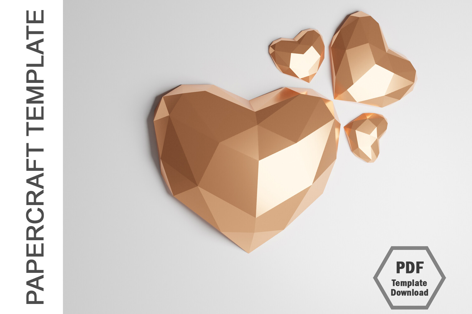 Packaged Printed Heart Cutouts
