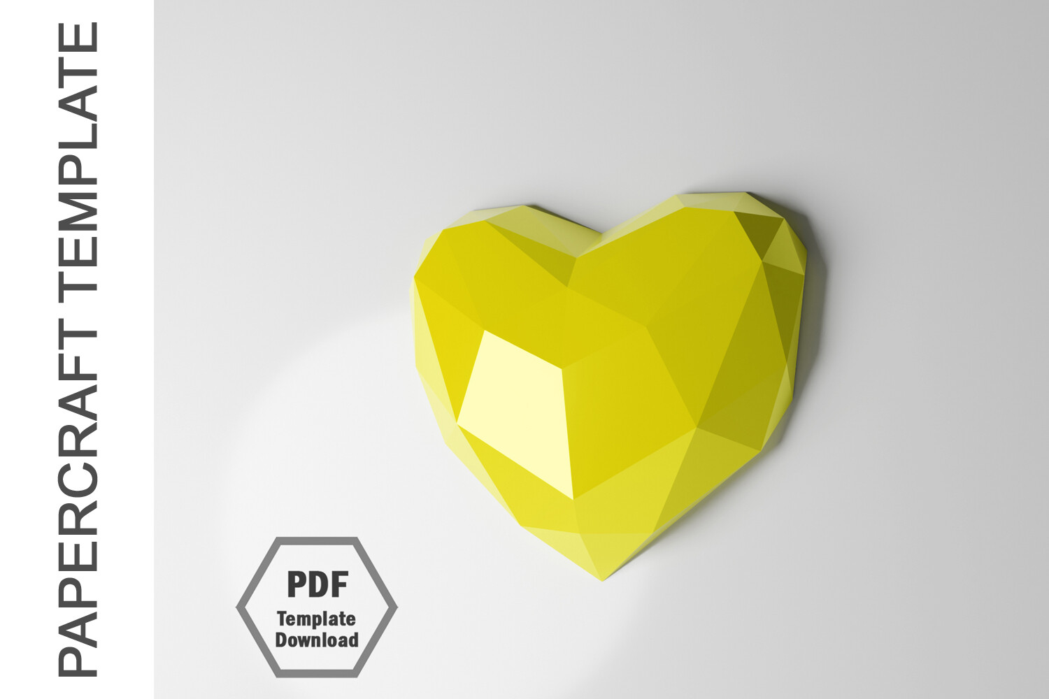 ArtStation - 3D Heart Paper Craft PDF DXF and Cdr Template