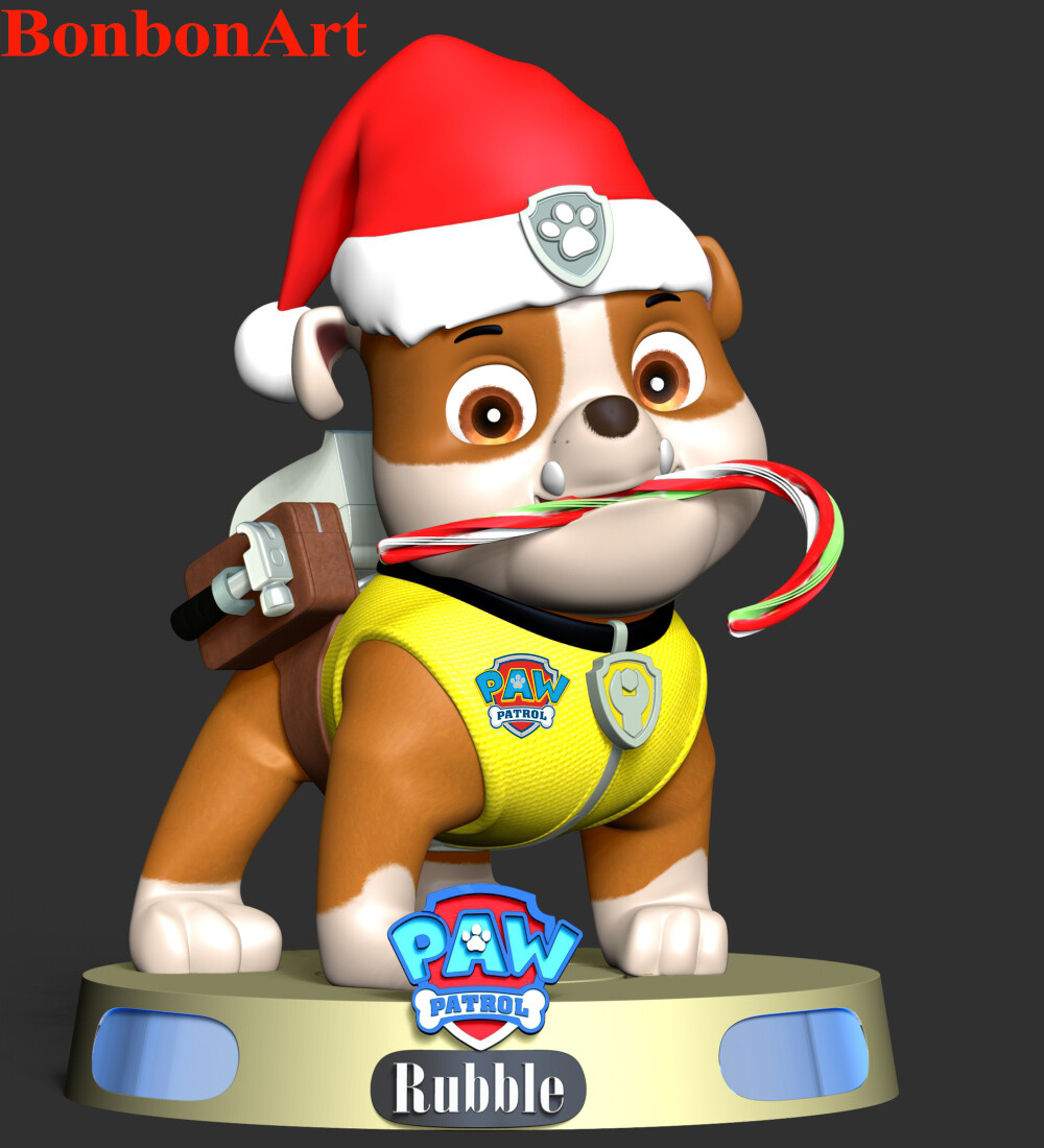 ArtStation Rubble Paw Patrol Merry Christmas Resources