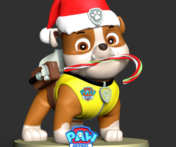 ArtStation Rubble Paw Patrol Merry Christmas Resources