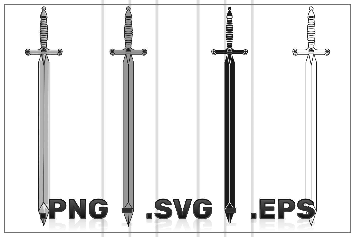 ArtStation - Vector Design Of Interlocked Medieval Swords