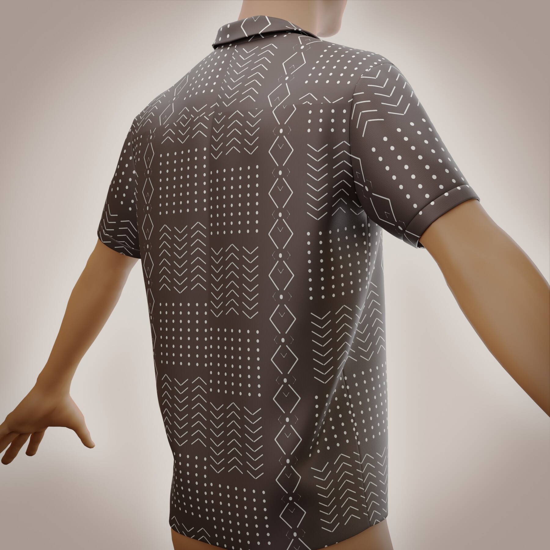 Printed silk shirt main image 1