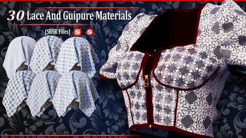 30 Lace and Guipure Materials (SBSAR FILE).vol7