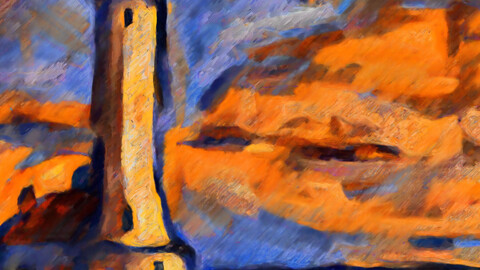 A beam of light in the darkness