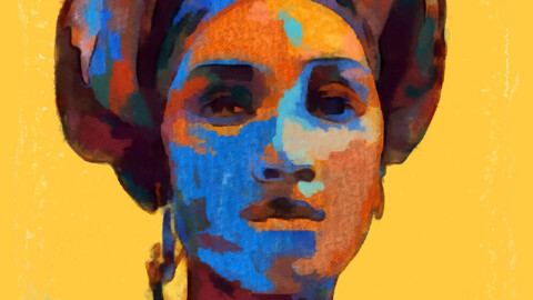 An African woman model