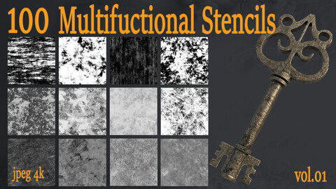 100 Multifuctional Stencils - Vol01
