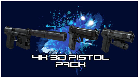FPS Guns 4K - Pistol Pack
