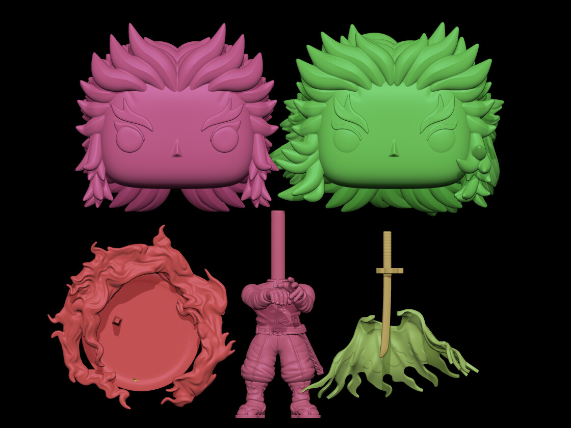 ArtStation - Demon Slayer Funko POP Upper Moon 2 Douma ~digital .stl files~