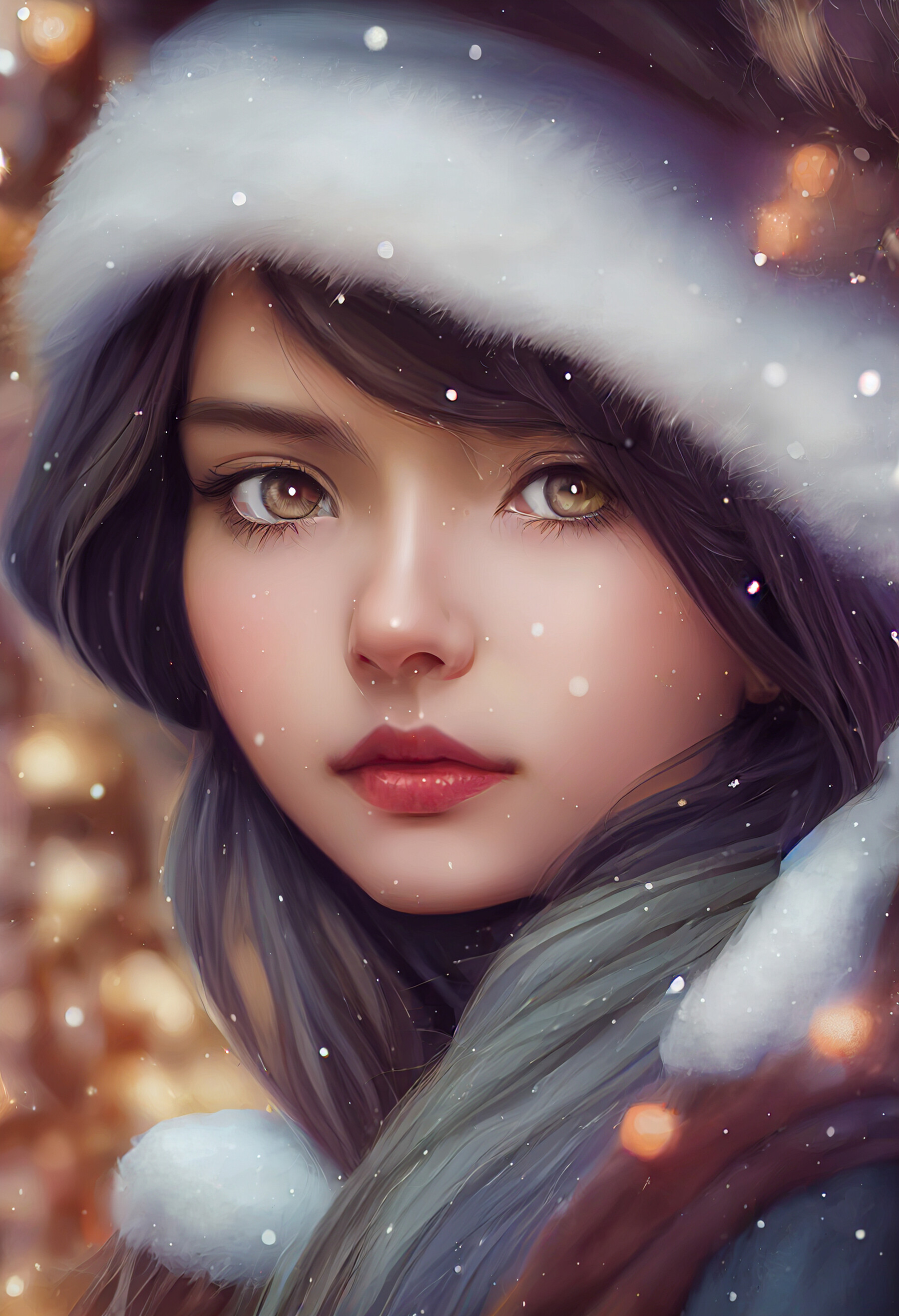 Redhead Winter: Beauty In The Snow - h7apq9z