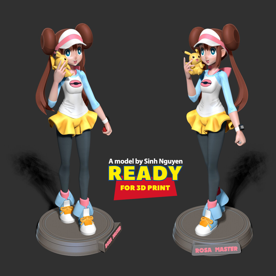 Eevee Girl - Pokemon Fanart 3D Print Model by Sinh Nguyen