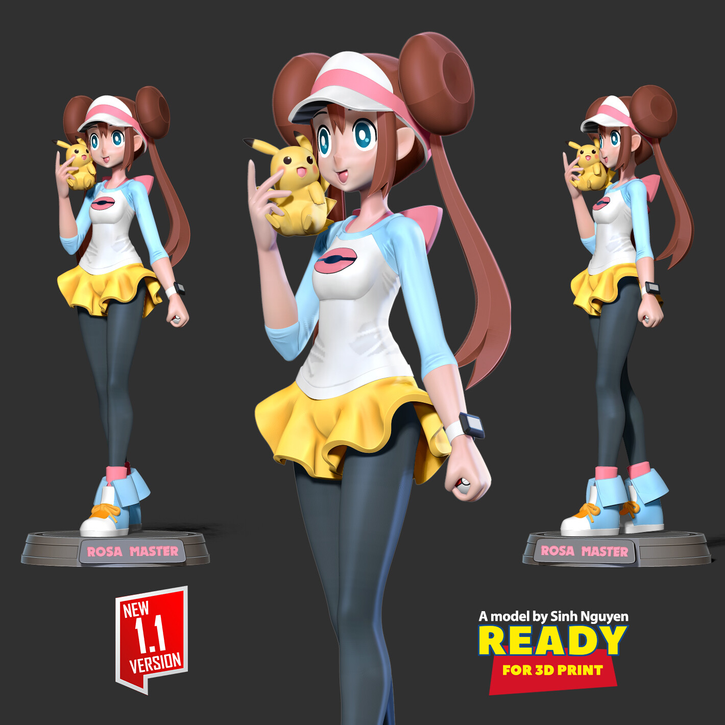 Eevee Girl - Pokemon Fanart 3D Print Model by Sinh Nguyen