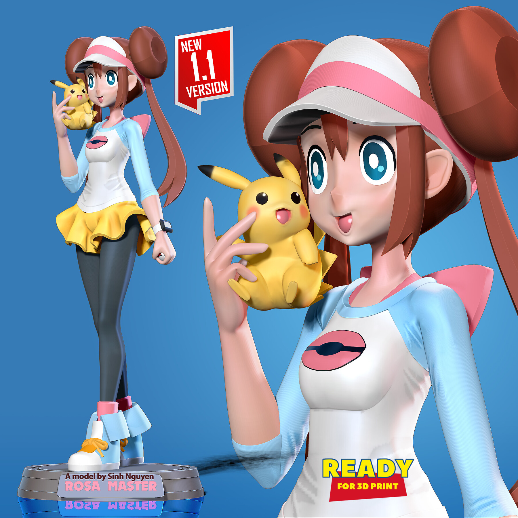 Eevee Girl - Pokemon Fanart 3D Print Model by Sinh Nguyen