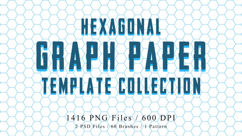 Hexagonal Graph Paper Template Collection