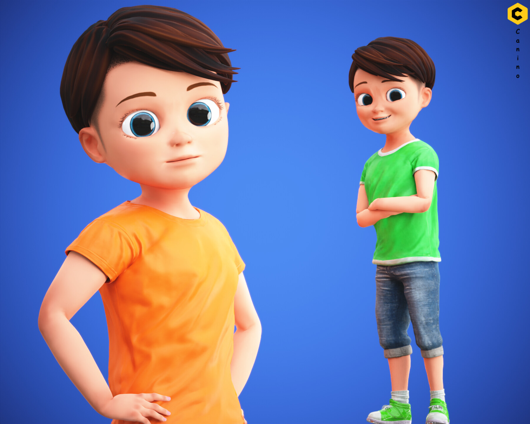 ArtStation - Stylized Cartoon Boy Character Rigged | Resources