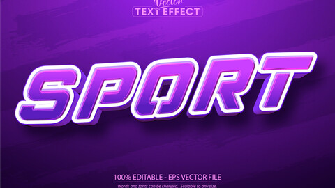 Sport text effect, editable Sport and team text style