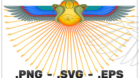 Winged Sun With Cobras, Symbol Of Ancient Egypt