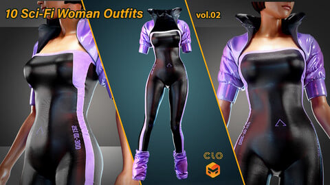Sci-Fi Woman Outfits Vol.02 / Zprj + Obj