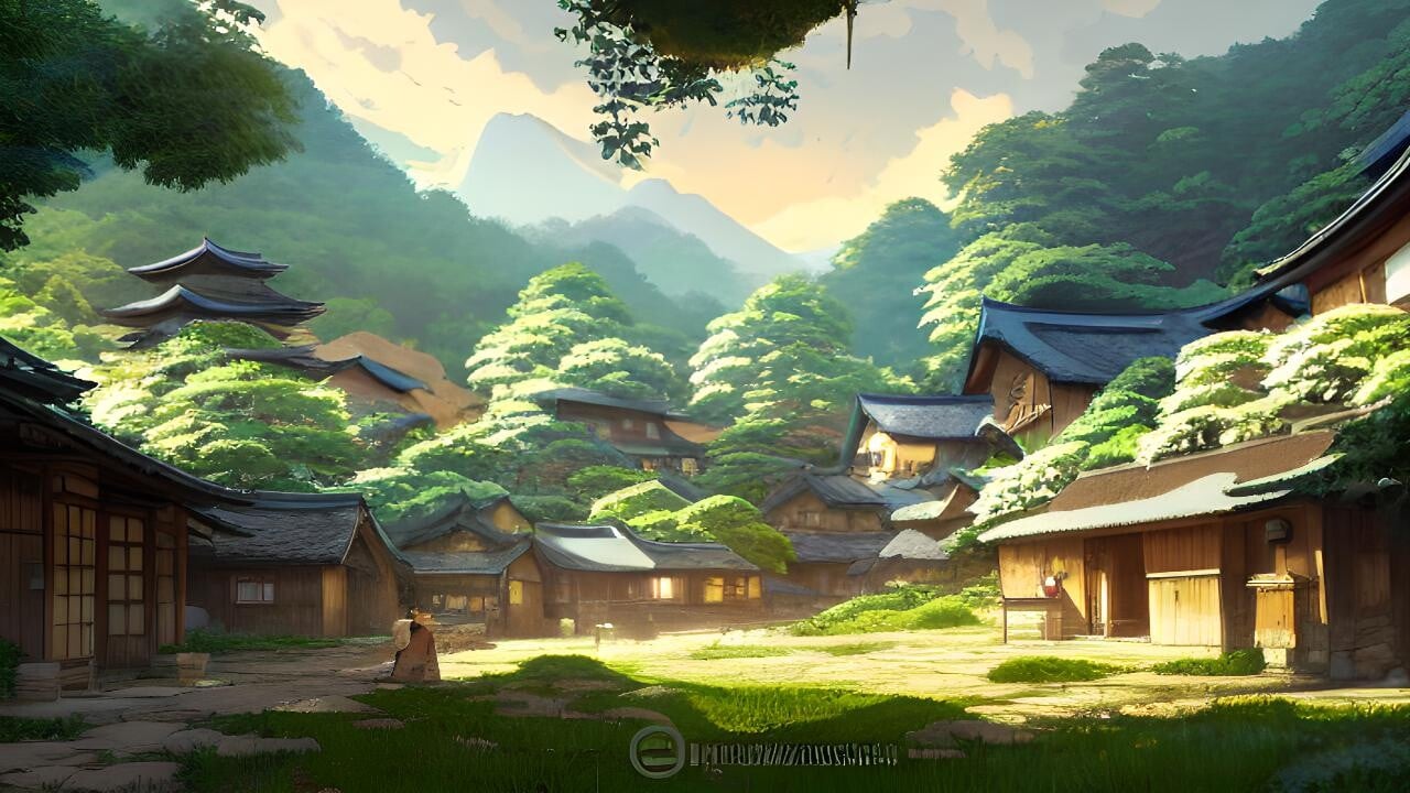 ArtStation - 05 cozy village 1300 jpg pack runwayml art | Artworks