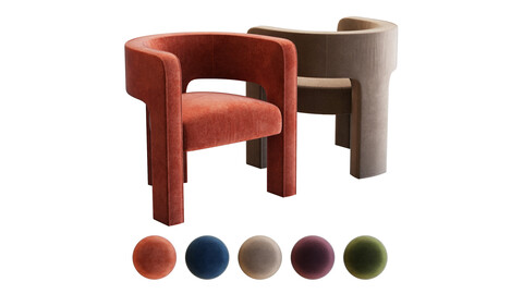 3D Model / Crate&Barrel Sculpt Armchair