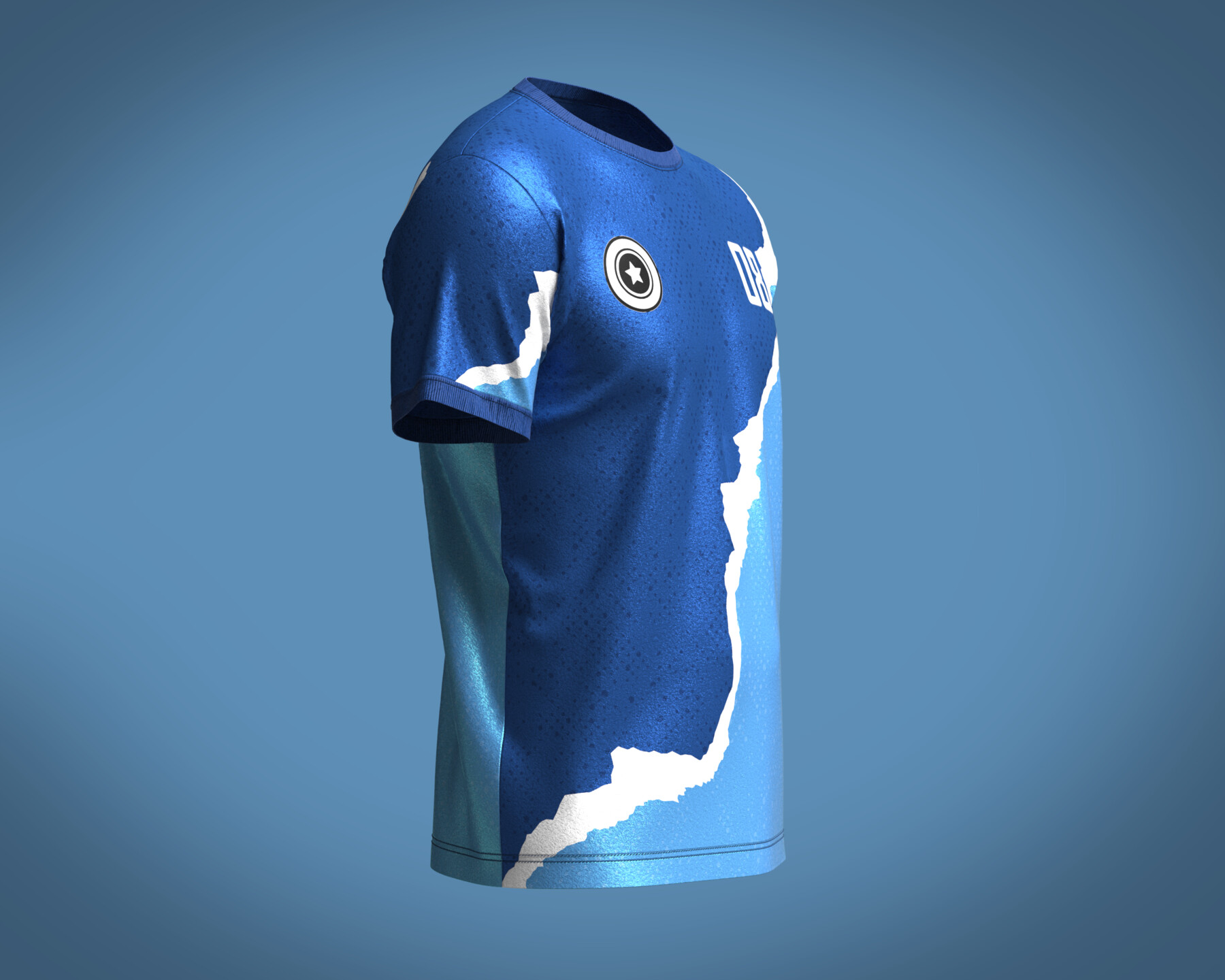 ArtStation - Mens Soccer Teaques Blue With White Jersey Player-10