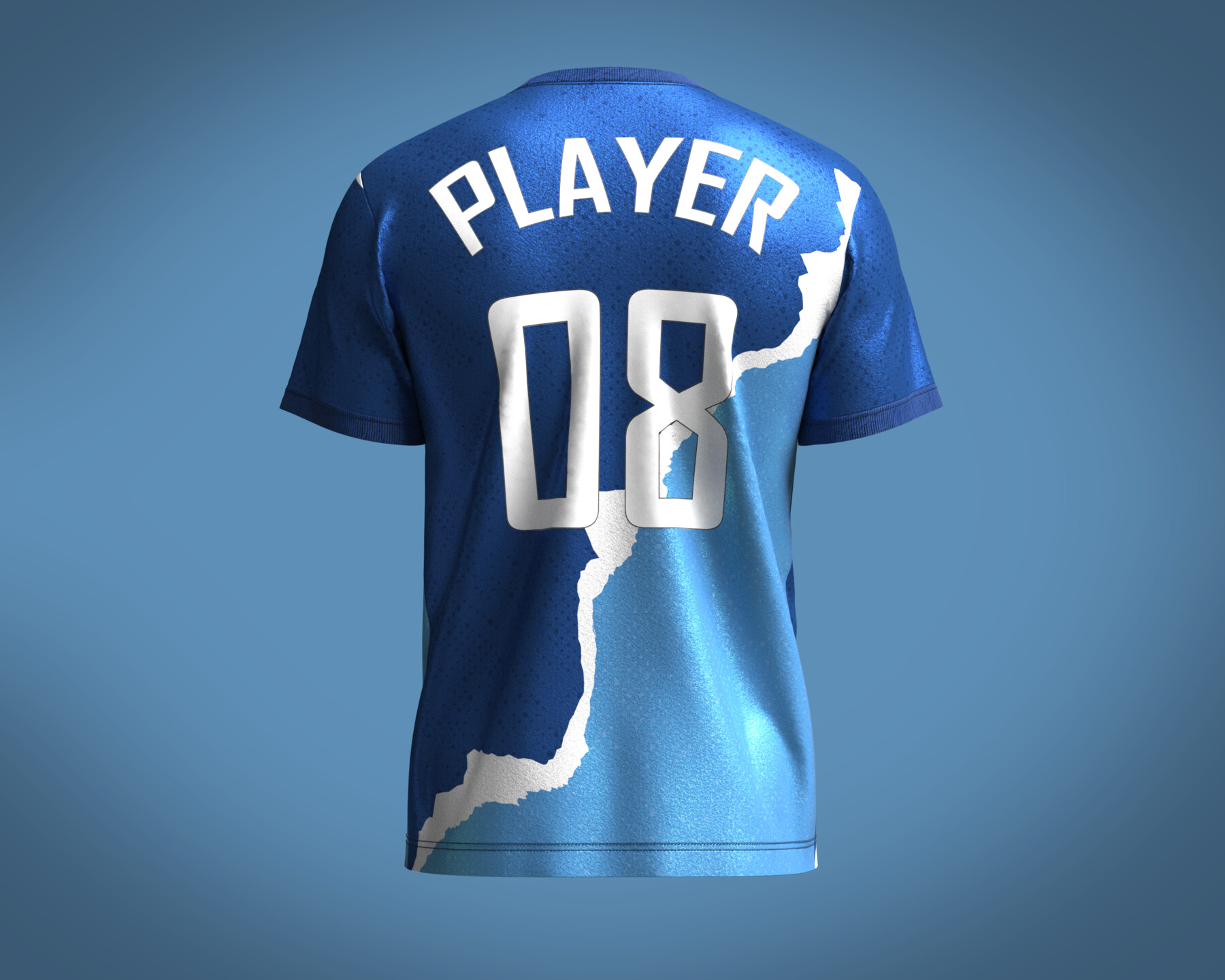 ArtStation - Soccer Blue and White Jersey Player 08 | Resources