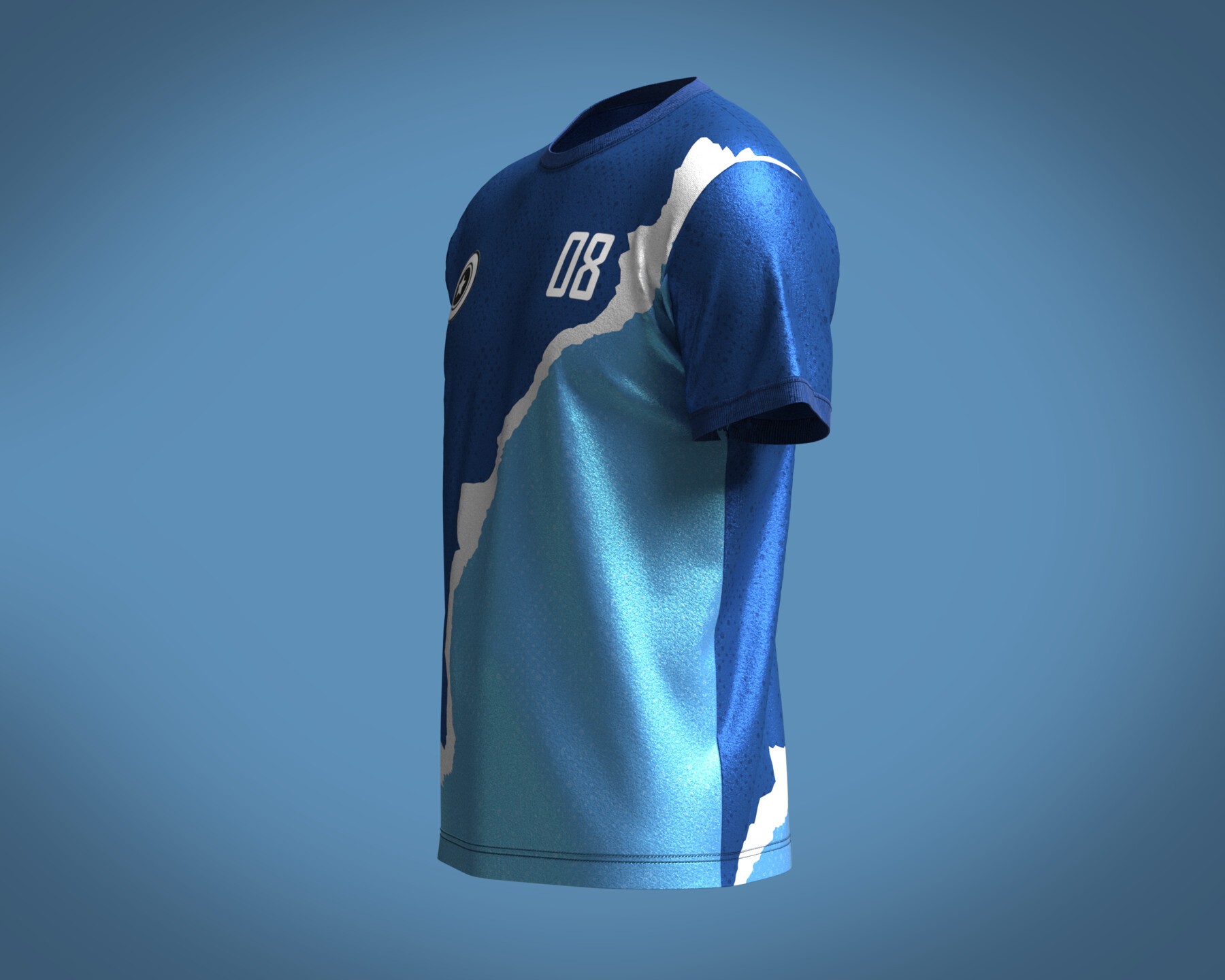 ArtStation - Soccer Blue and White Jersey Player 08 | Resources