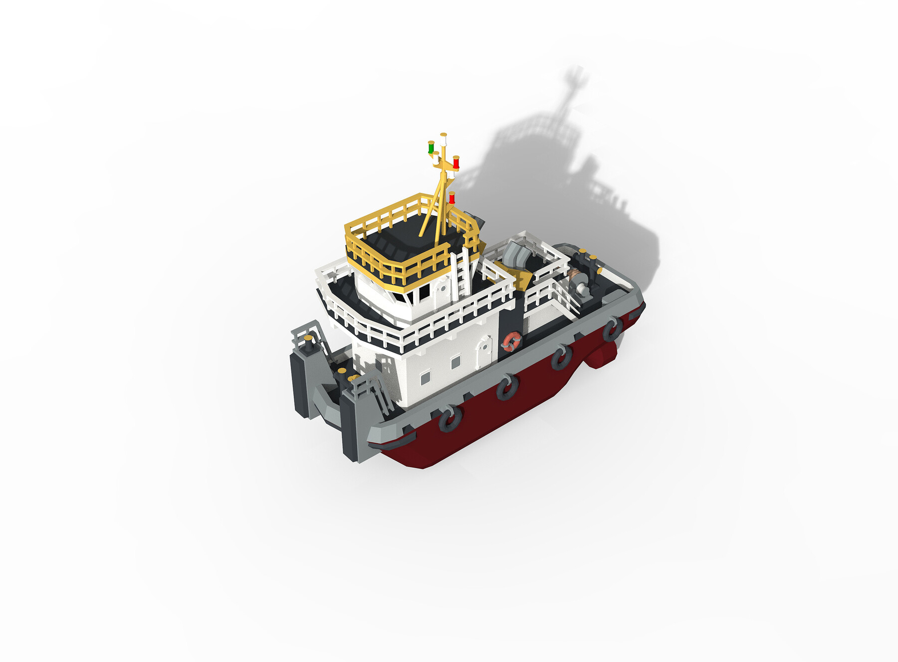 ArtStation - Barge and Push Boats lowpoly | Game Assets