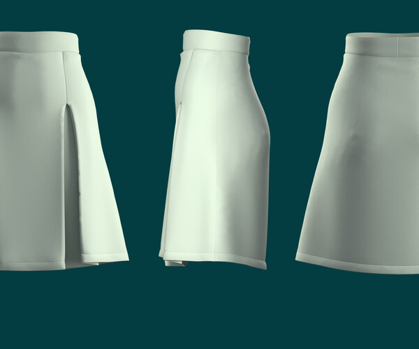 ArtStation - 15 WOMAN'S SKIRT PACK . CLO3D, MD projects+OBJ+FBX | Game ...