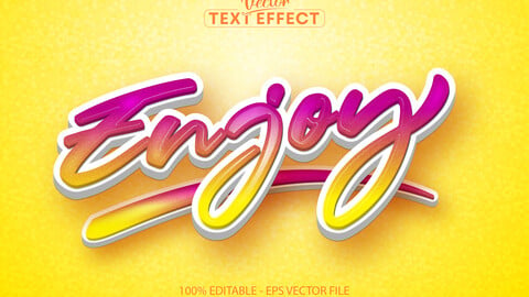 Enjoy text effect, editable game and cartoon text style