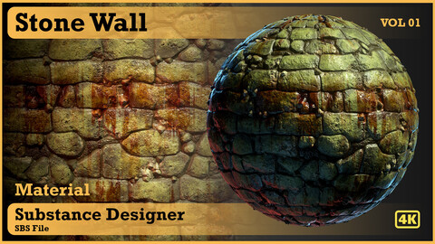 Stone Wall - VOL 01 _ substance designer